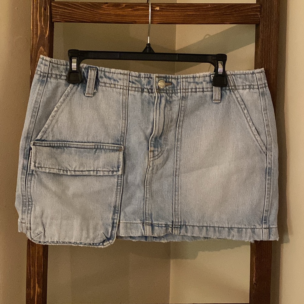 Zara Light Blue Denim Mini Skirt